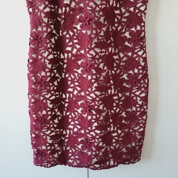 J. Crew Collection Burgundy Floral Dress - Picture 4 of 16